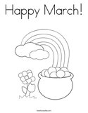 Happy March Coloring Page