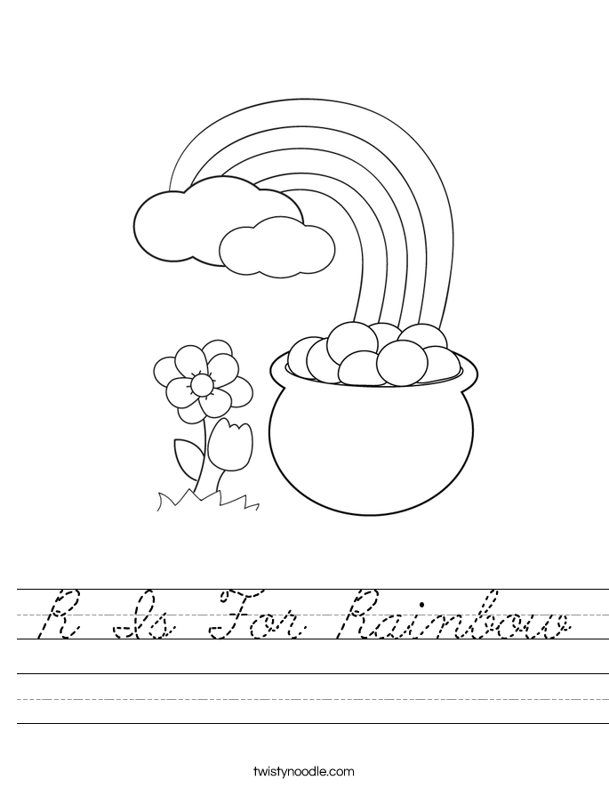 R Is For Rainbow Worksheet