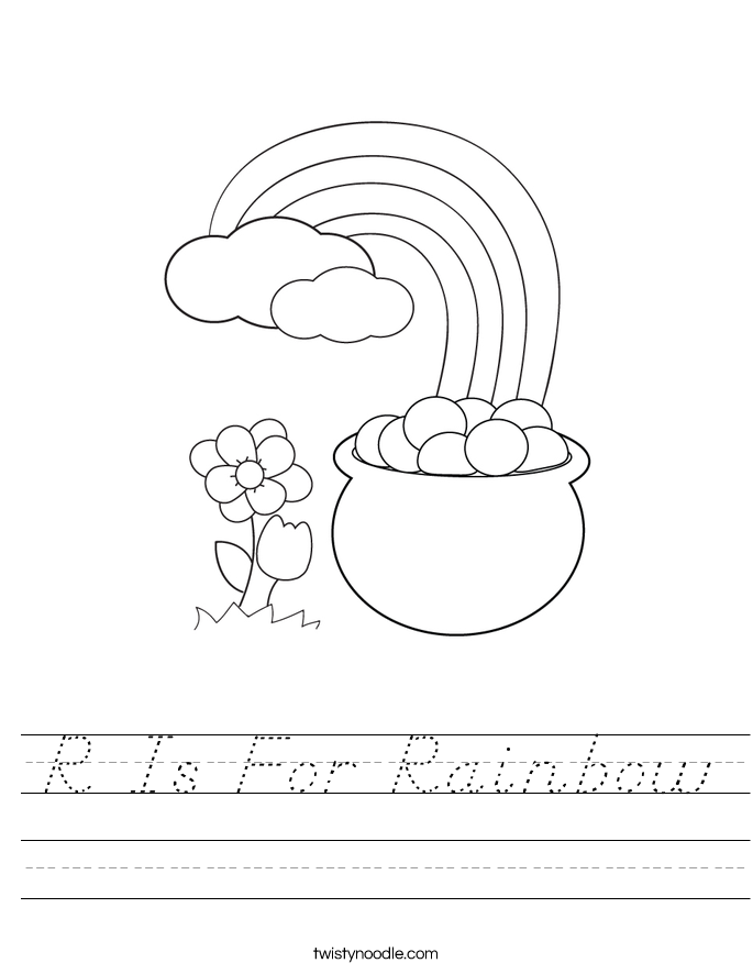 R Is For Rainbow Worksheet