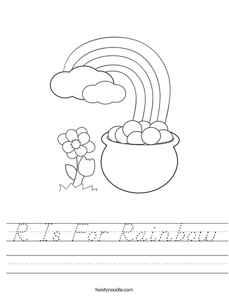 Pot of Gold at the End of a Rainbow Worksheet