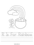 R Is For Rainbow Worksheet