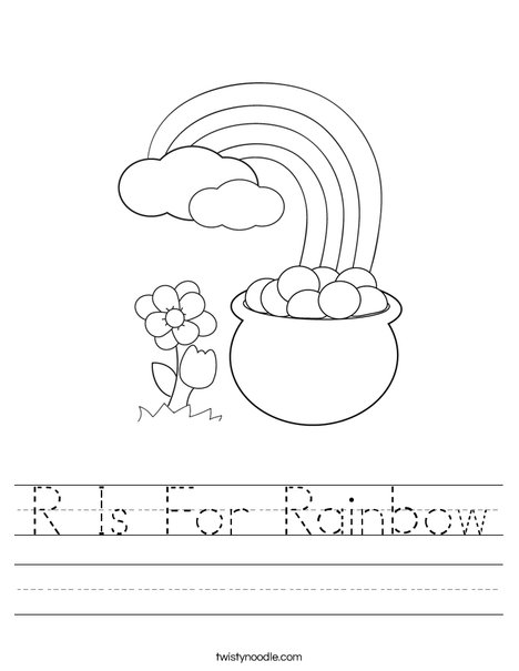 Pot of Gold at the End of a Rainbow Worksheet