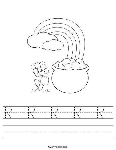 Pot of Gold at the End of a Rainbow Worksheet