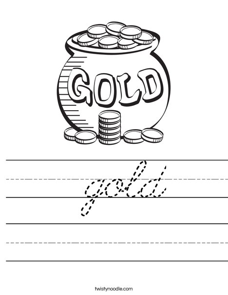 Pot of Gold Worksheet