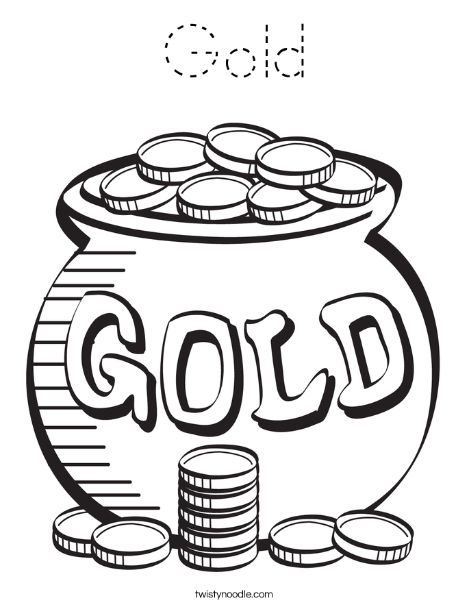 Gold Coloring Page