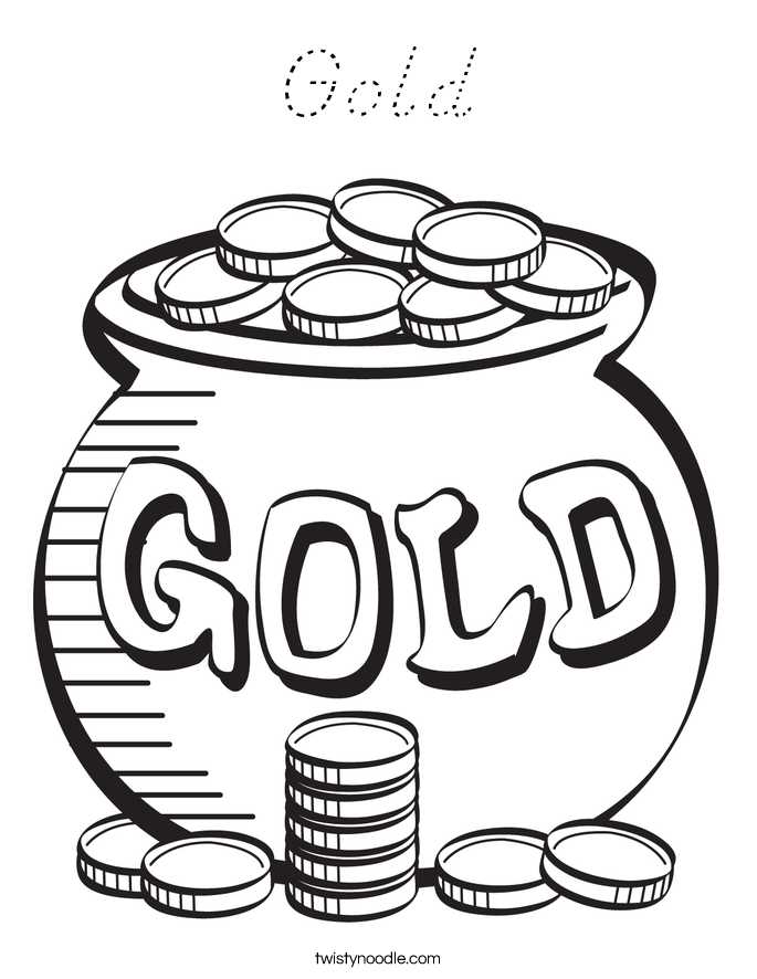 Gold Coloring Page