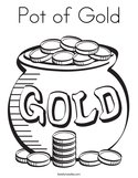 Pot of Gold Coloring Page
