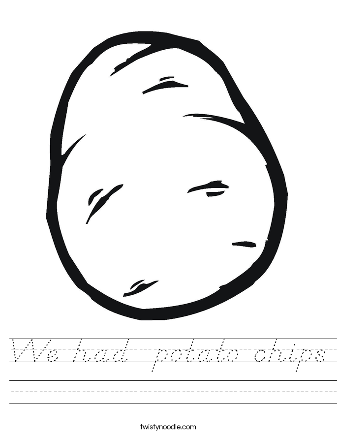 We had  potato chips Worksheet