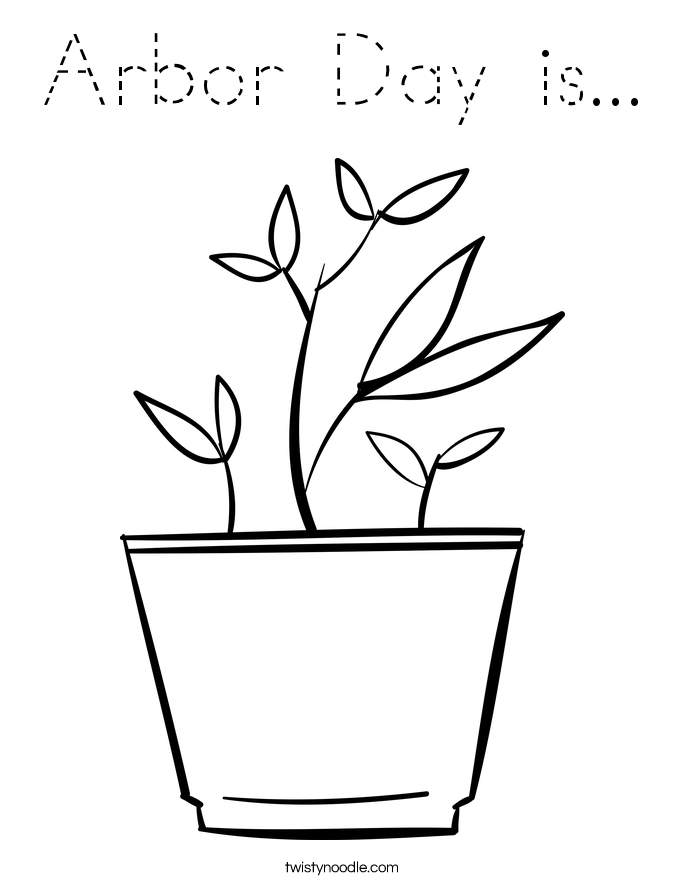Arbor Day is... Coloring Page