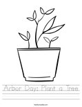Arbor Day: Plant a Tree Worksheet