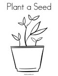 Plant a Seed Coloring Page