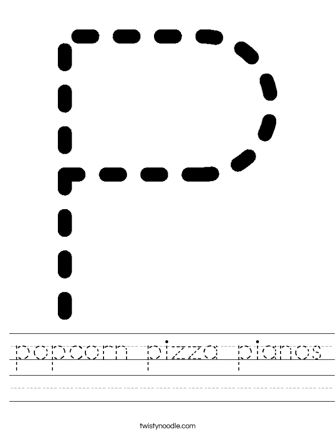 popcorn pizza pianos Worksheet