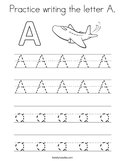 Practice writing the letter A Coloring Page