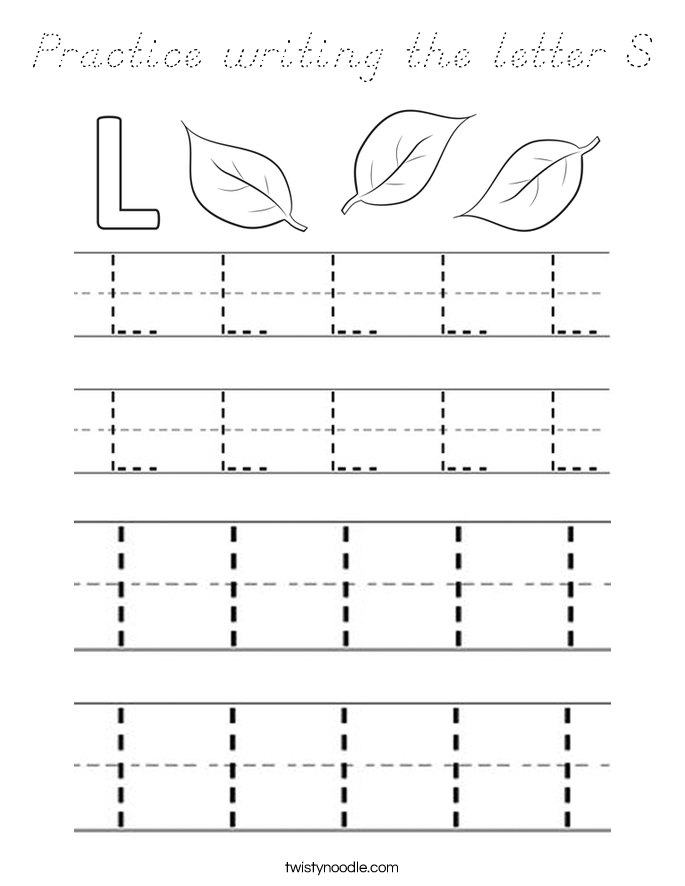 Practice writing the letter S Coloring Page