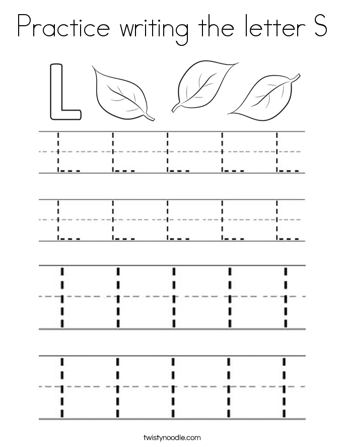 Practice writing the letter S Coloring Page