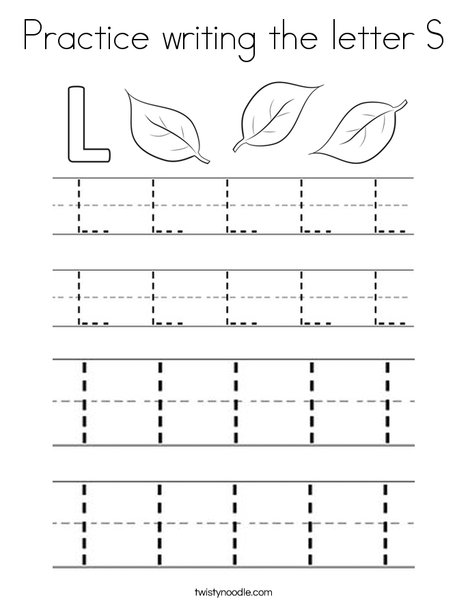 Practice writing the letter L. Coloring Page