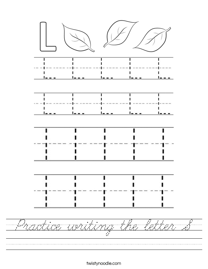 Practice writing the letter S Worksheet