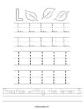 Practice writing the letter S Worksheet