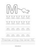practice writing the letter m coloring page twisty noodle