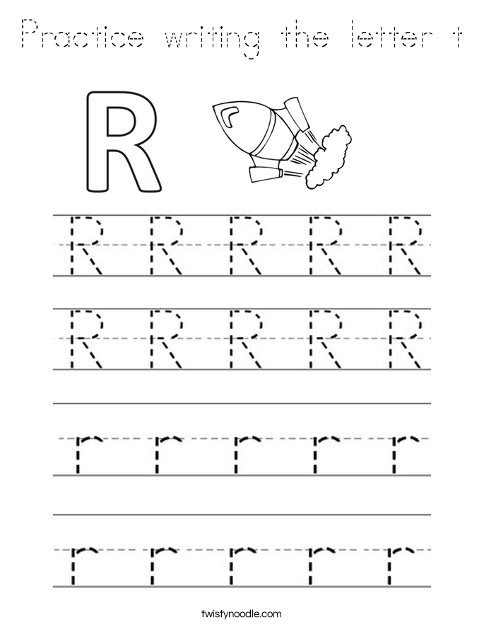 Practice writing the letter t Coloring Page