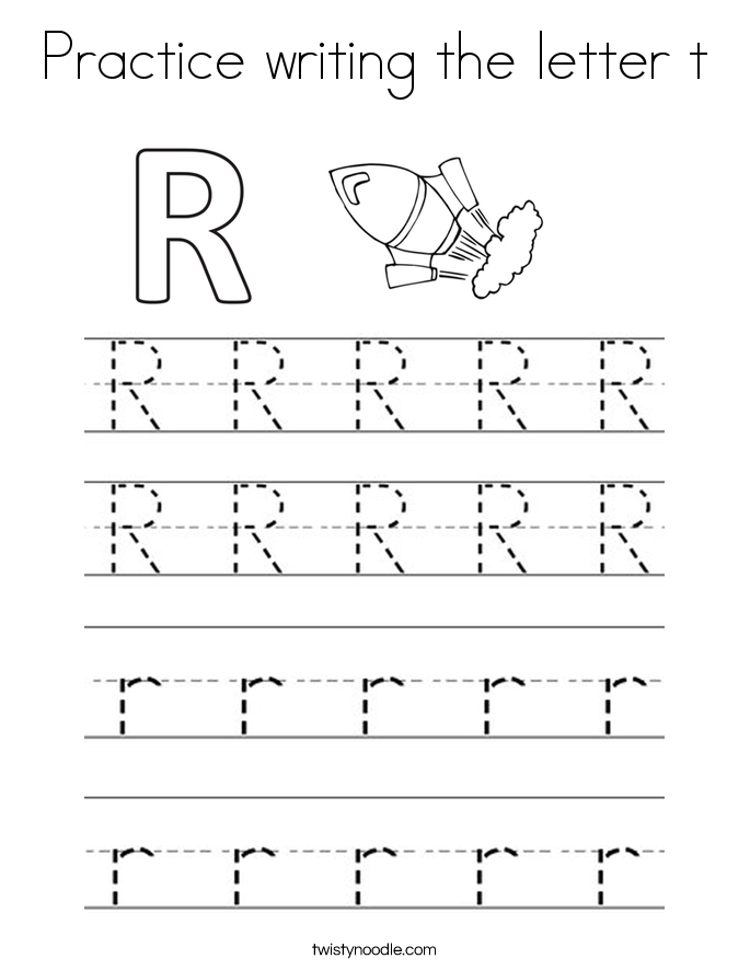 Practice writing the letter t Coloring Page
