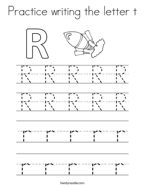 Practice writing the letter R. Coloring Page
