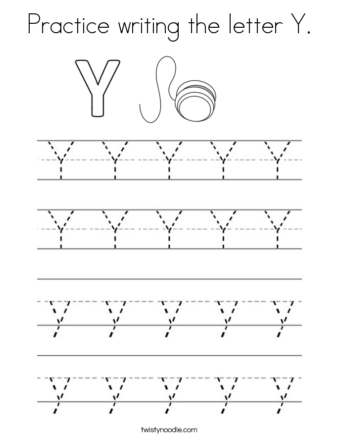 practice writing the letter y_coloring_page