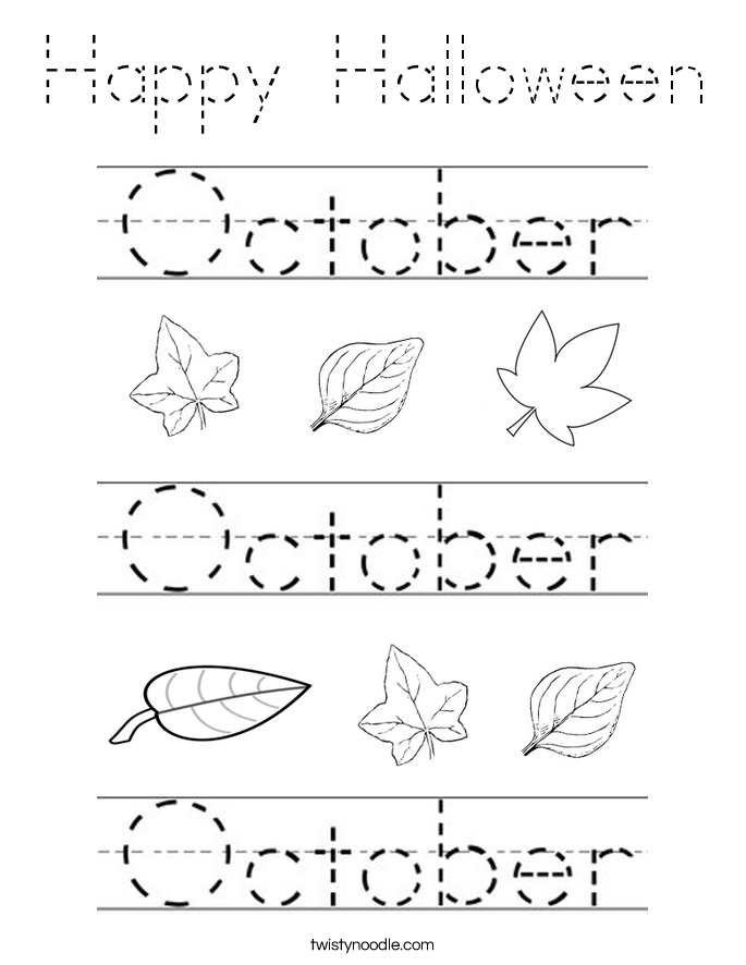Happy Halloween Coloring Page