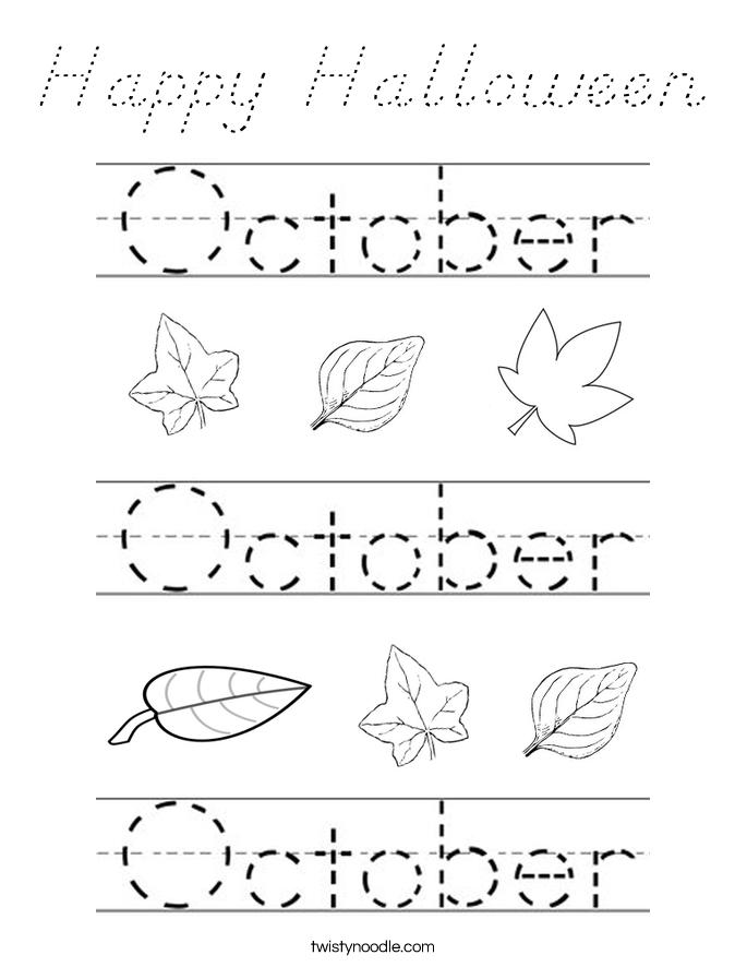 Happy Halloween Coloring Page