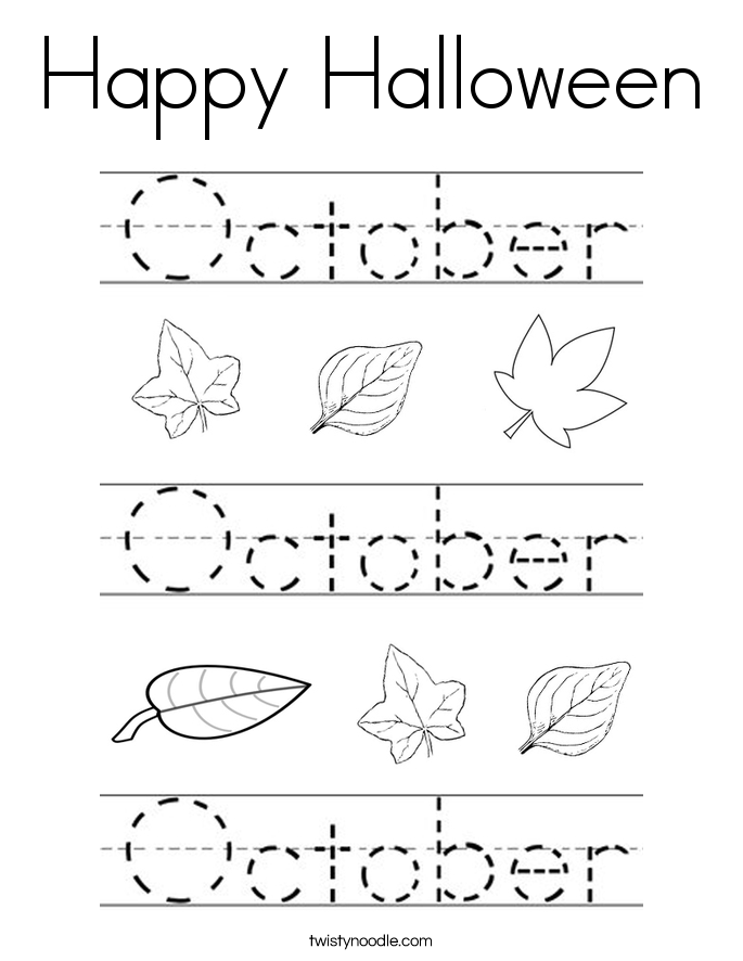 Happy Halloween Coloring Page