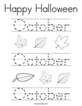 Happy Halloween Coloring Page
