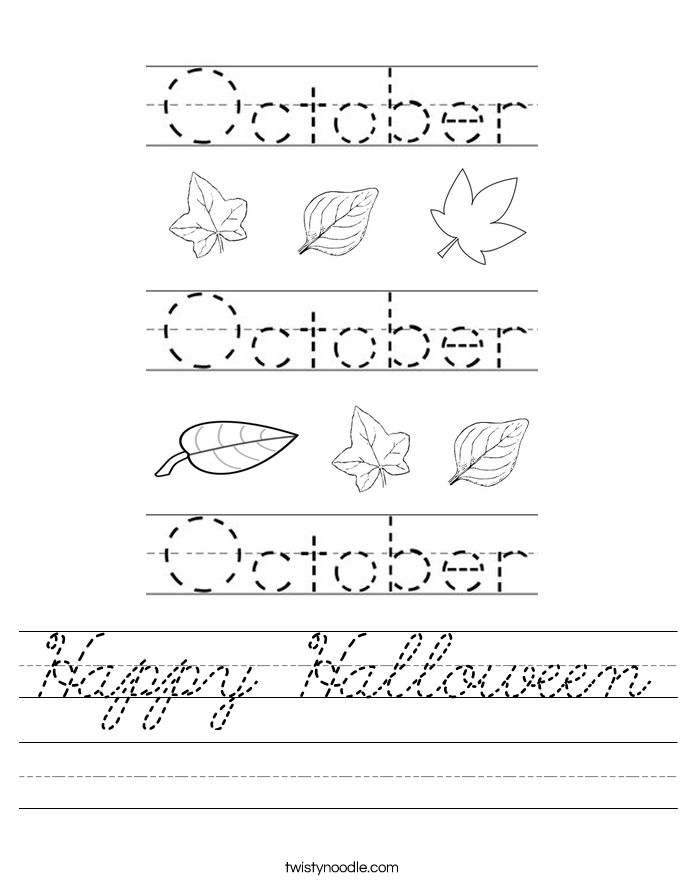 Happy Halloween Worksheet