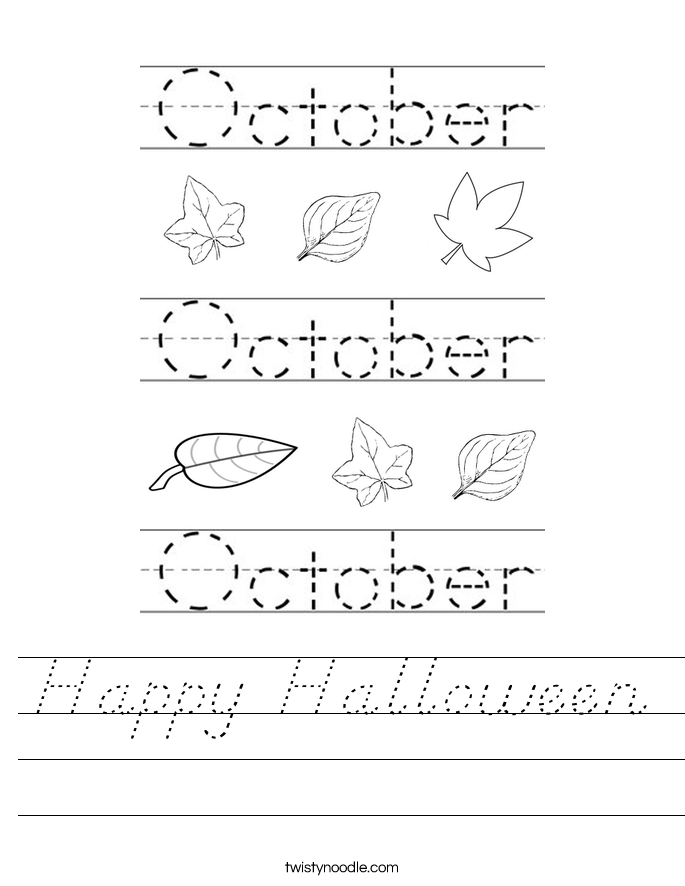Happy Halloween Worksheet
