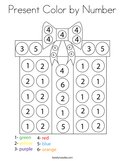 Present Color by Number Coloring Page