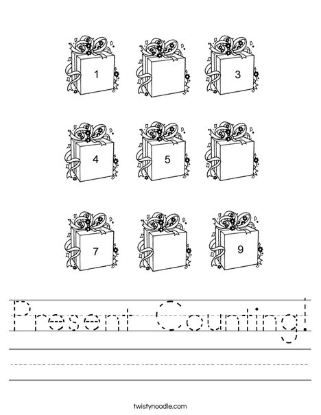 Present Counting Worksheet