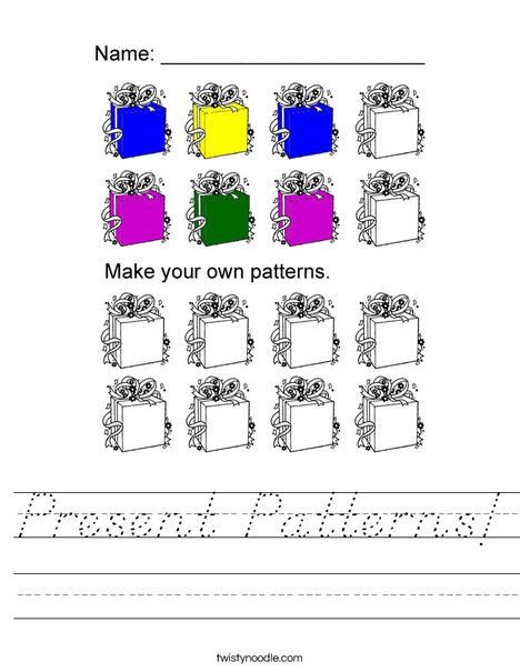 Present Patterns Worksheet