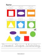 Present Shape Matching Handwriting Sheet