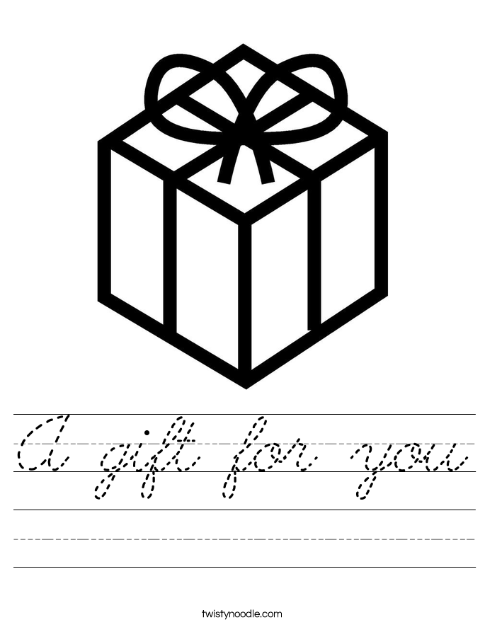 A gift for you Worksheet