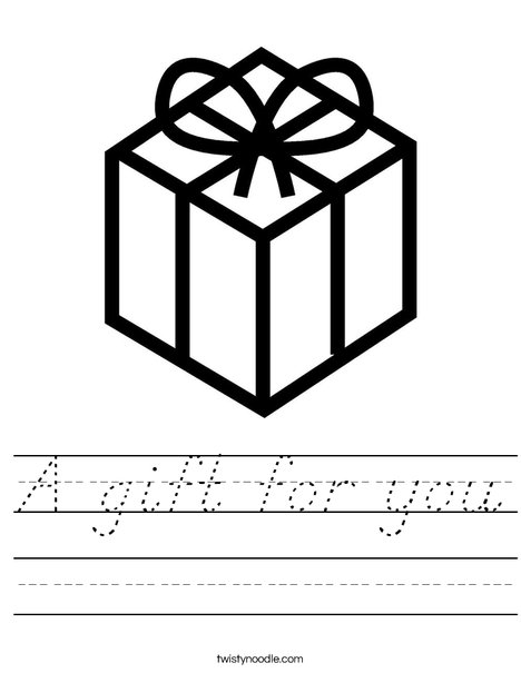 Present with Bow Worksheet