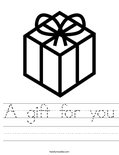 A gift for you Worksheet