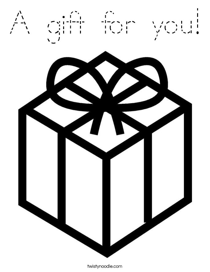 A gift for you! Coloring Page
