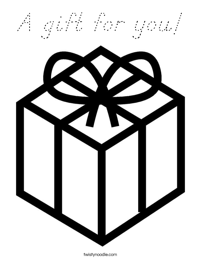 A gift for you! Coloring Page
