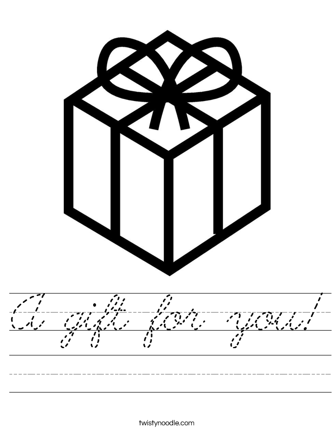 A gift for you! Worksheet