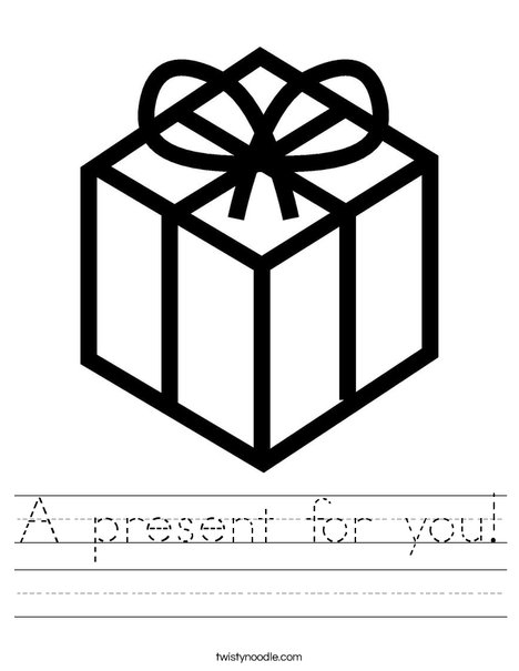 Present with Bow Worksheet