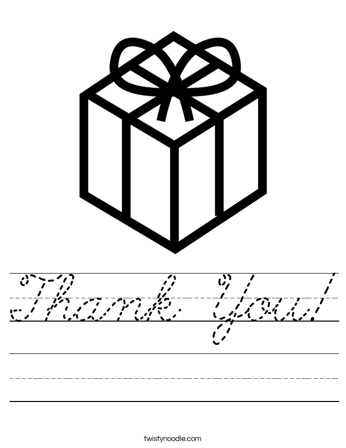 Thank You! Worksheet