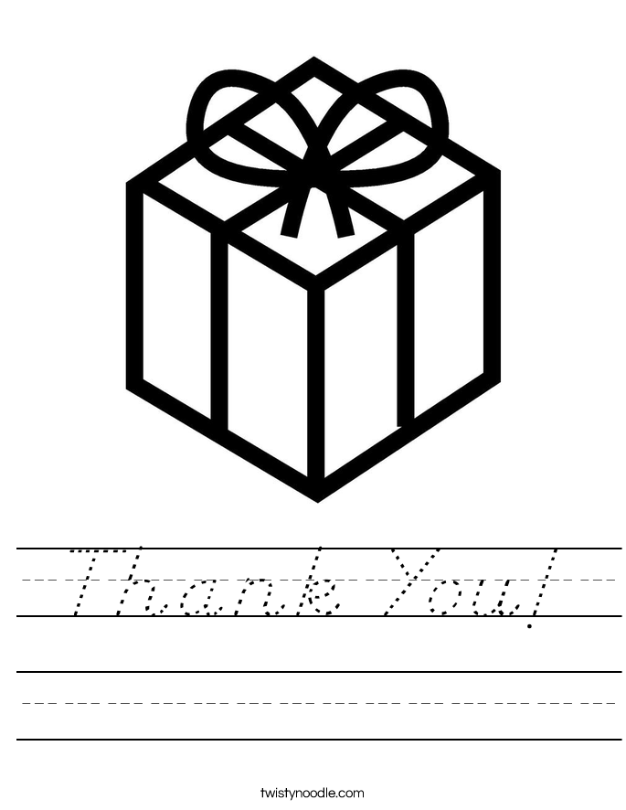 Thank You! Worksheet