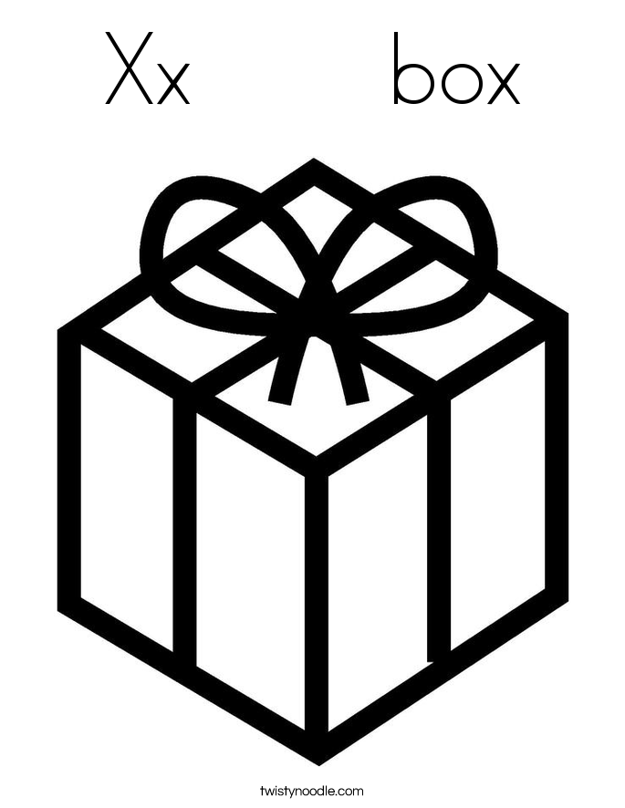 Xx       box Coloring Page
