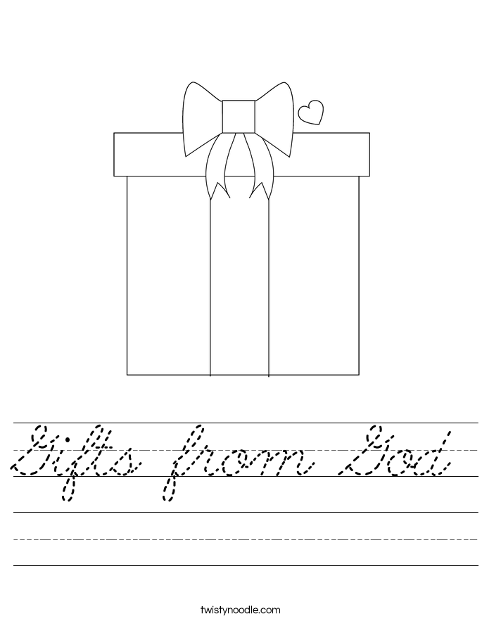 Gifts from God Worksheet