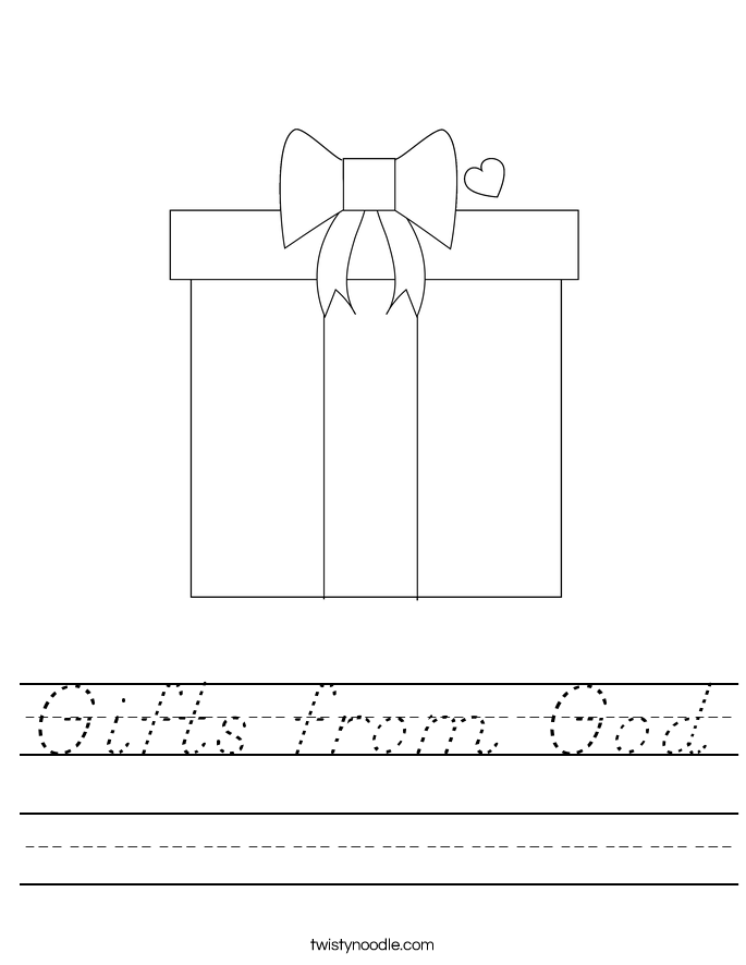 Gifts from God Worksheet