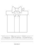 Happy Birthday Mummy Worksheet